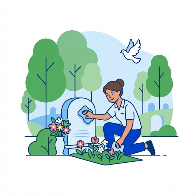 Illustration entretien des sépultures